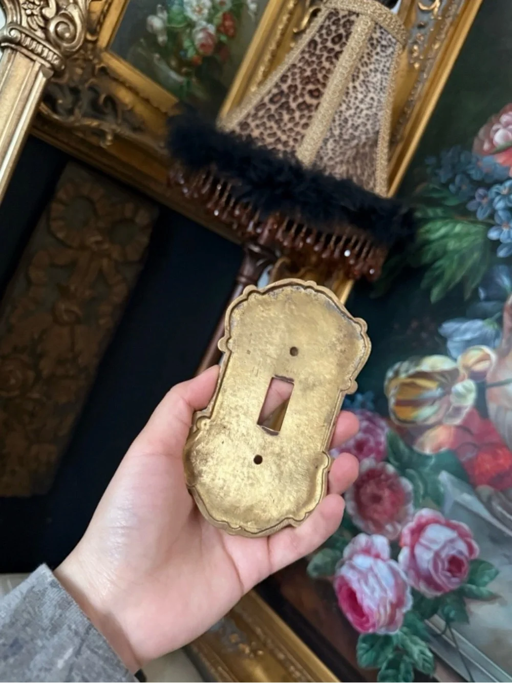 Ornate Gold Switch Plate Covers